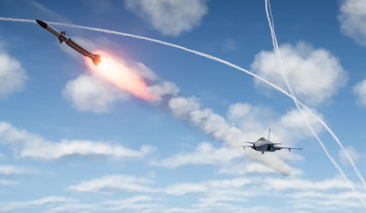 FS-12 firing an AAM-29 Air-to-Air missile